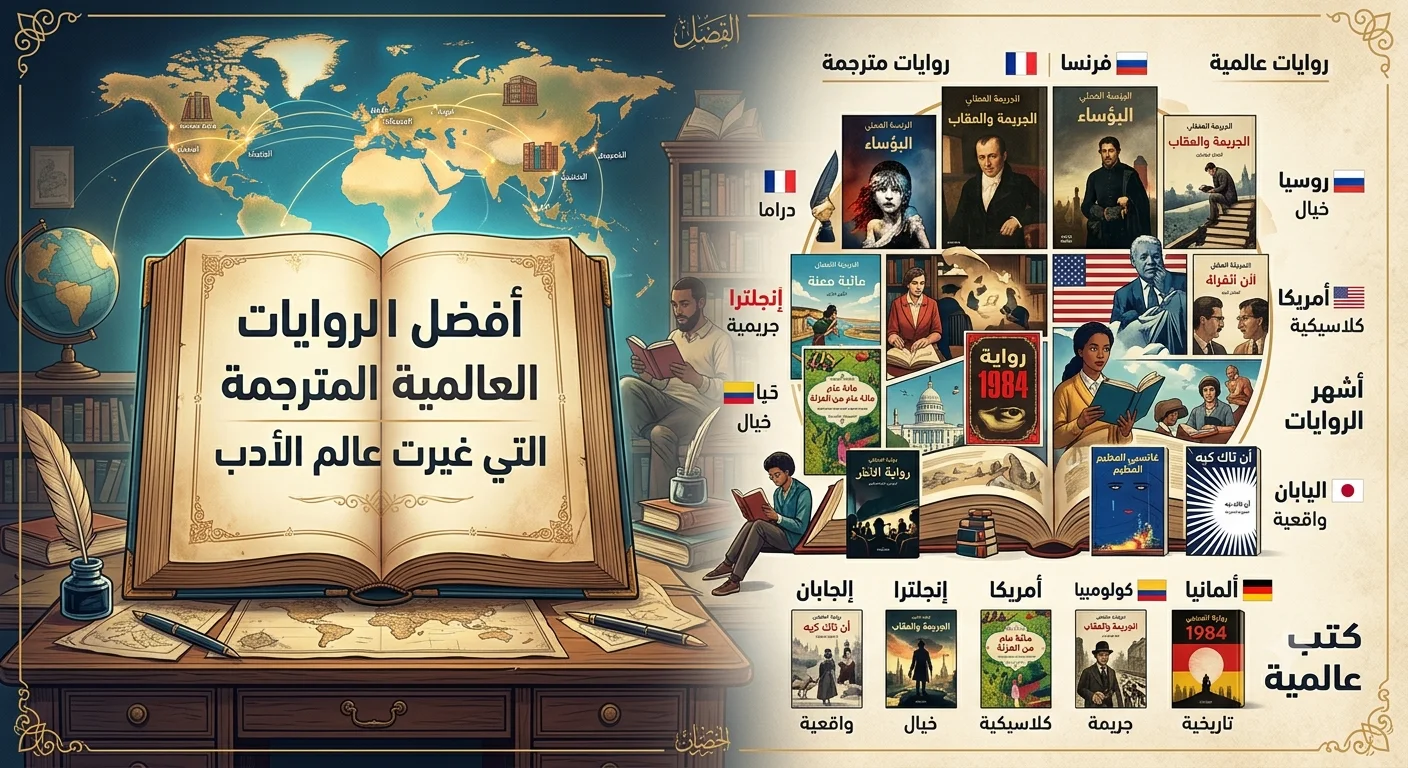 أفضل الروايات العالمية المترجمة التي غيرت عالم الأدب