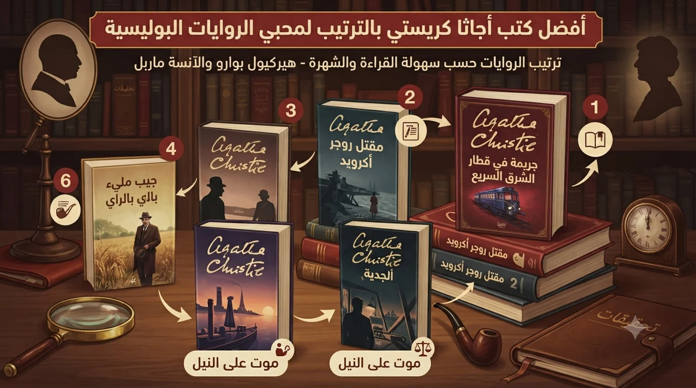 أفضل كتب أجاثا كريستي بالترتيب لمحبي الروايات البوليسية
