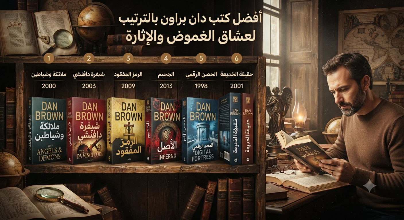 أفضل كتب دان براون بالترتيب لعشاق الغموض والإثارة