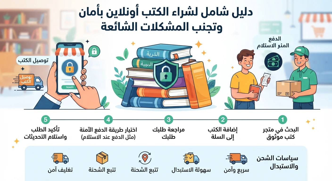 دليل شامل لشراء الكتب أونلاين بأمان وتجنب المشكلات الشائعة