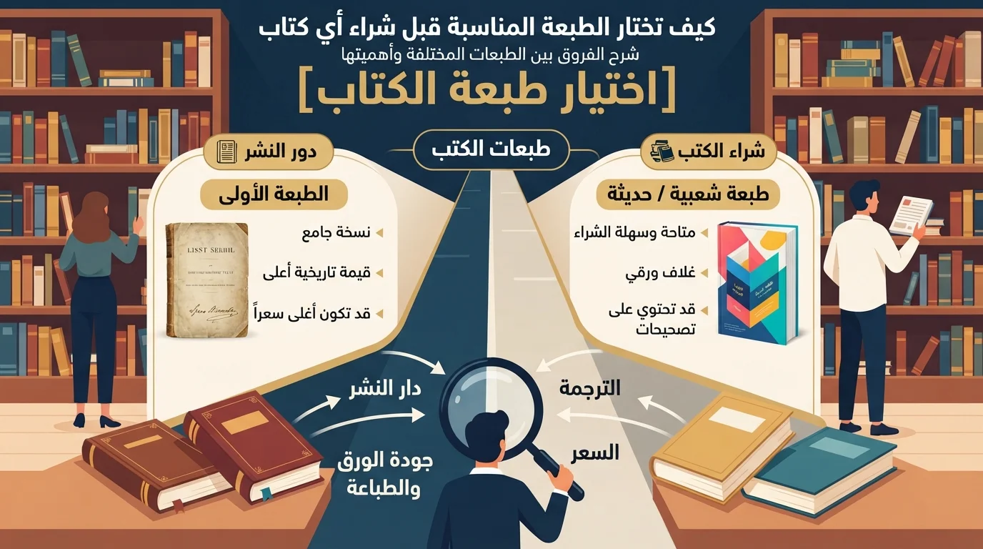 كيف تختار الطبعة المناسبة قبل شراء أي كتاب؟