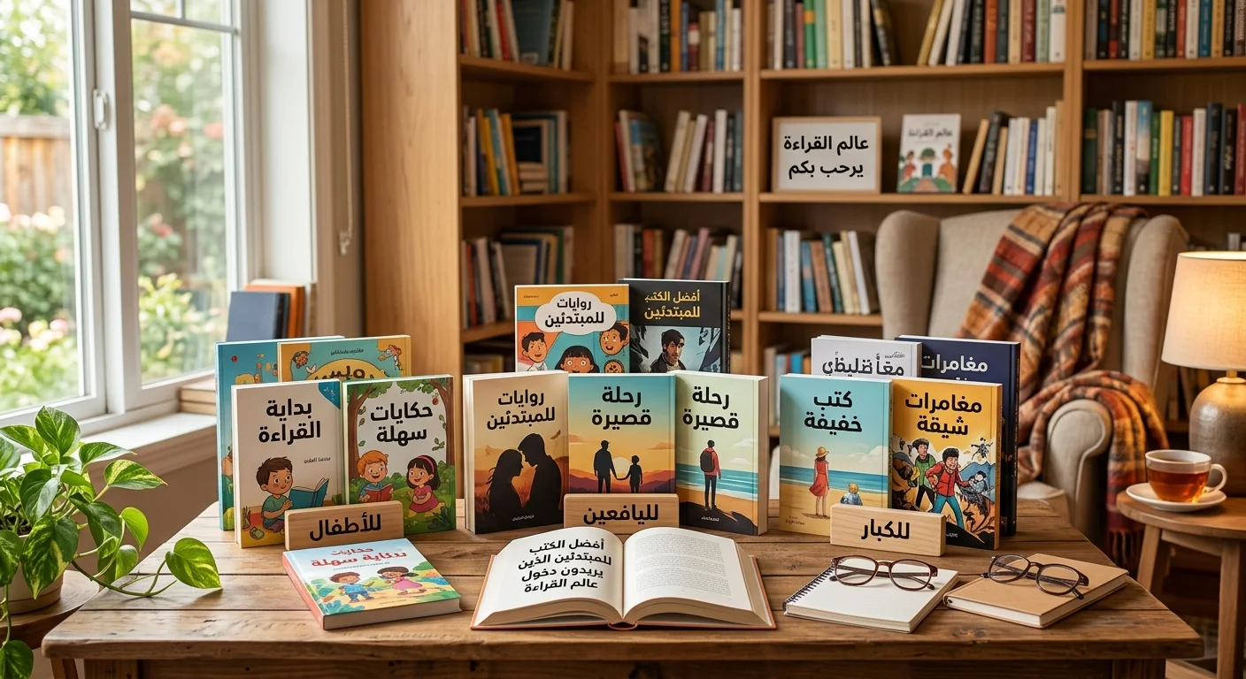 أفضل الكتب للمبتدئين الذين يريدون دخول عالم القراءة